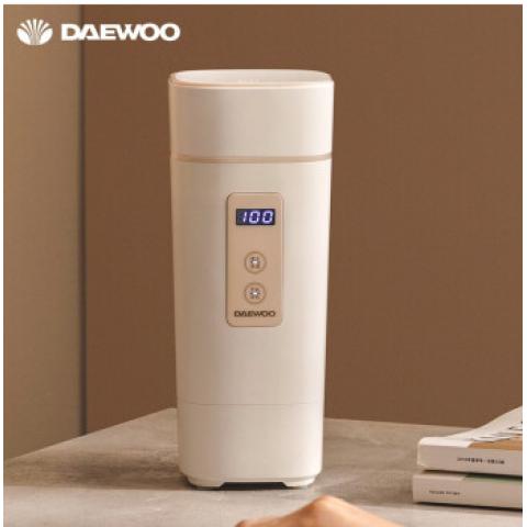 大宇(DAEWOO)電水壺 燒水壺便攜式家用旅行電熱水壺 隨行沖奶泡茶辦公室養(yǎng)生保溫杯 D2升級款 白色
