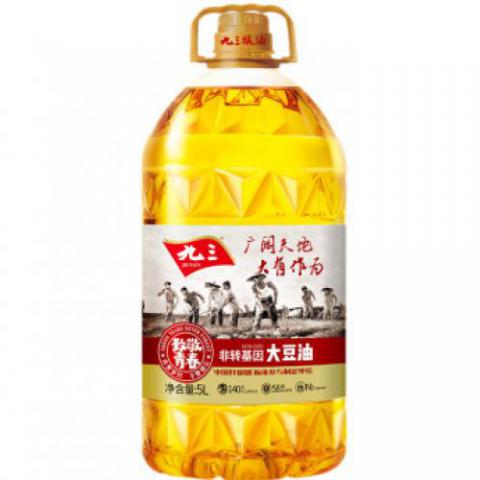九三 食用油 非轉(zhuǎn)基因 致青春系列 一級5L大豆油（九三出品甄選好油）